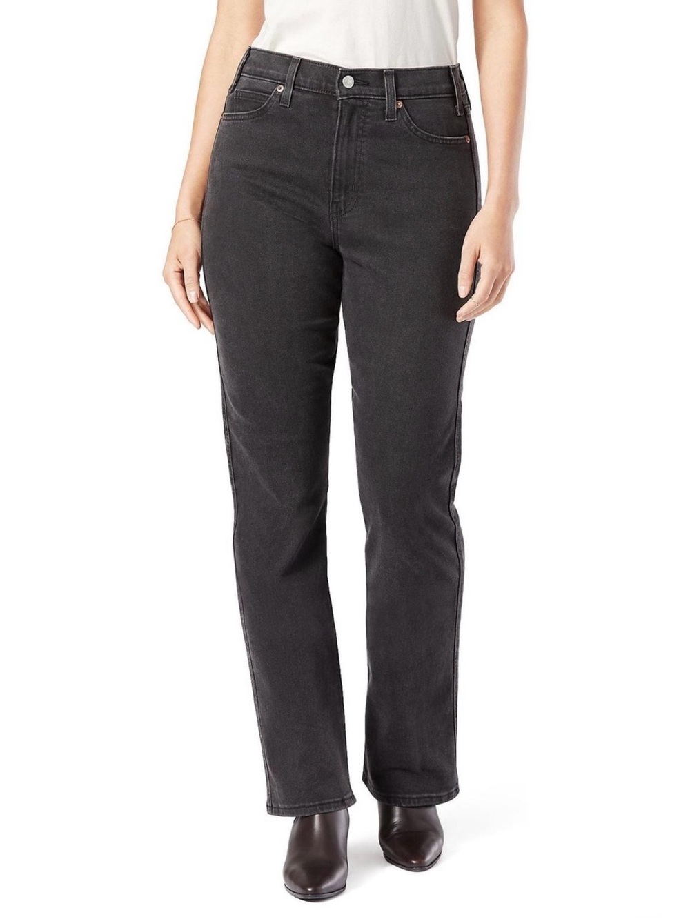 The Signature by Levi’s Heritage High Rise Straight Jeans Black Wash W28
